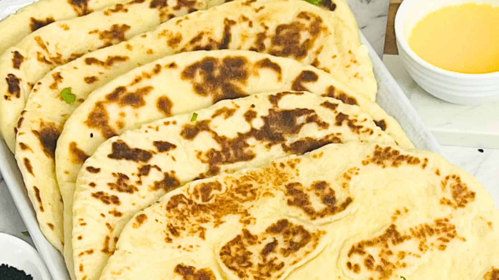 naan ingredients with labels.